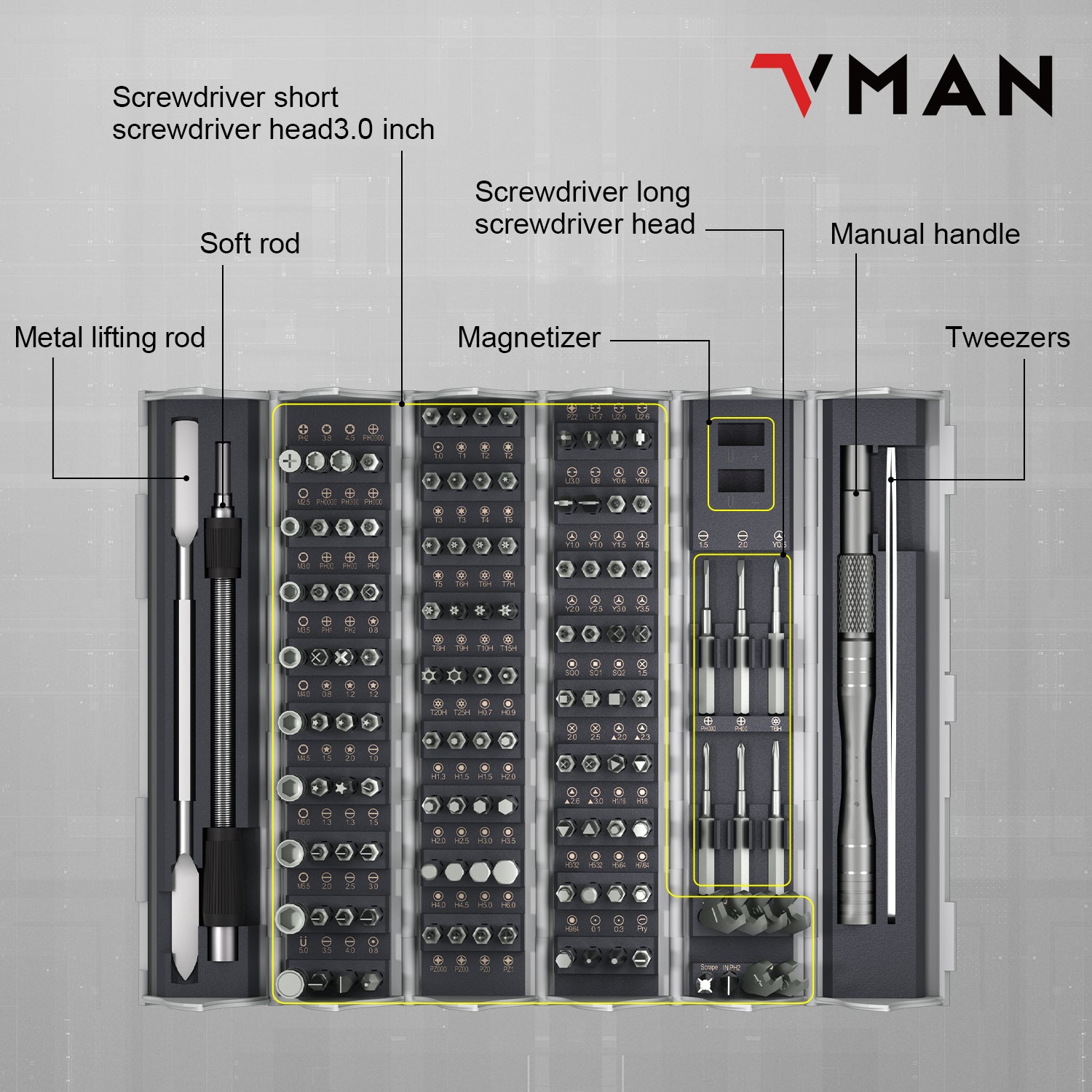 VMAN L128 Precision Screwdriver Kit