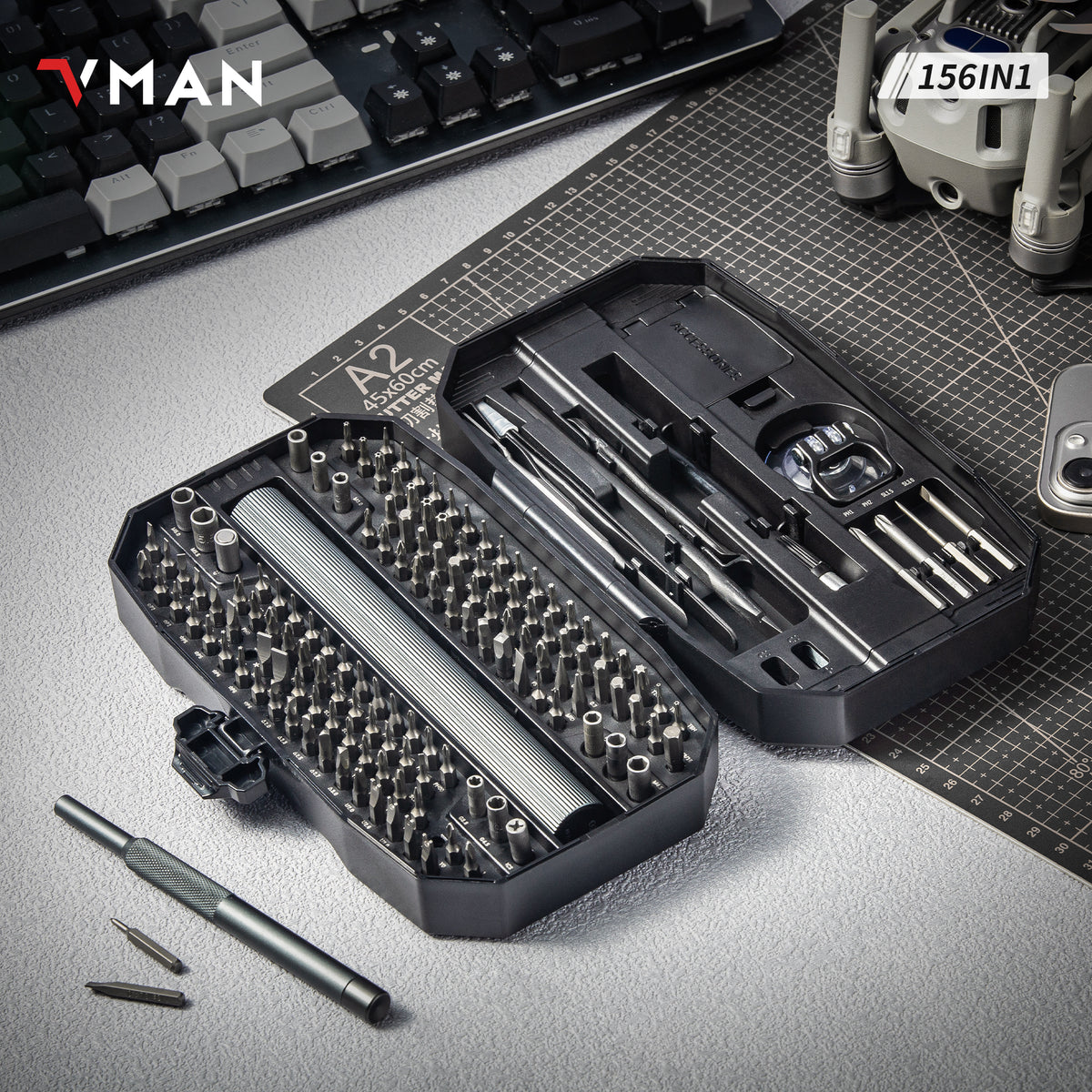 VMAN M156 Precision Electric Screwdriver Kit