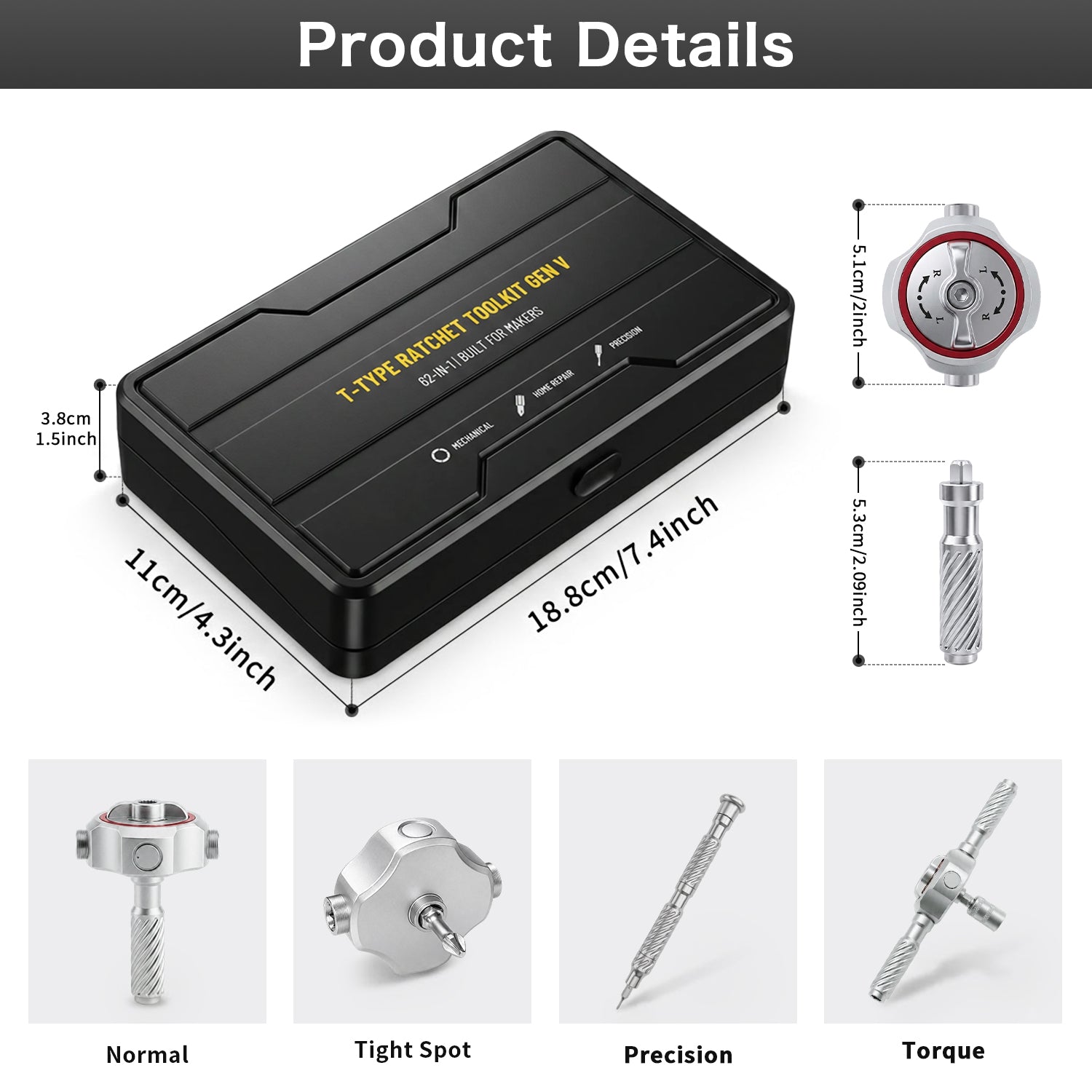 VMAN P62 Ratchet Screwdriver Kit