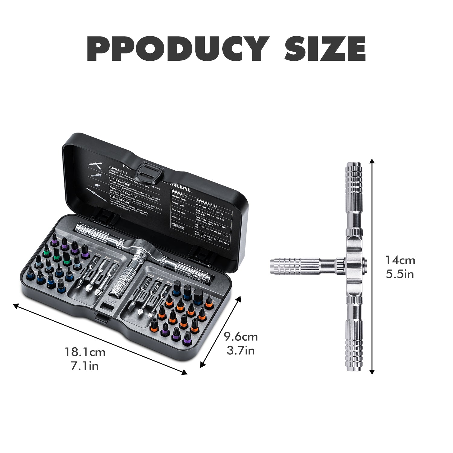 VMAN C40 Ratchet Screwdriver Kit