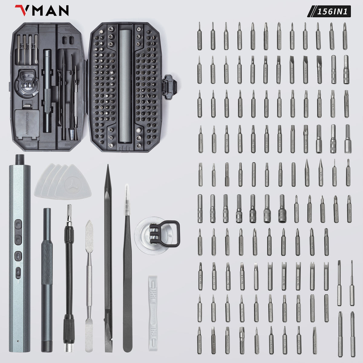 VMAN M156 Precision Electric Screwdriver Kit