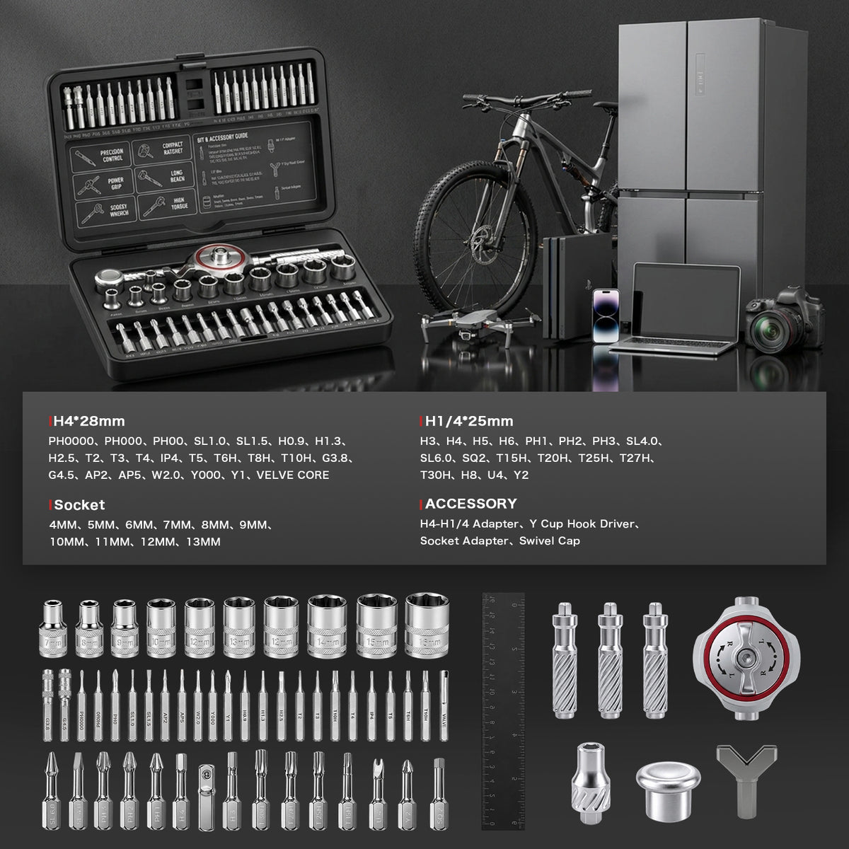 VMAN P62 Ratchet Screwdriver Kit