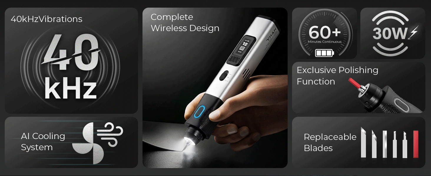 VMAN Y09 Wireless Ultrasonic Cutter Kit-SP