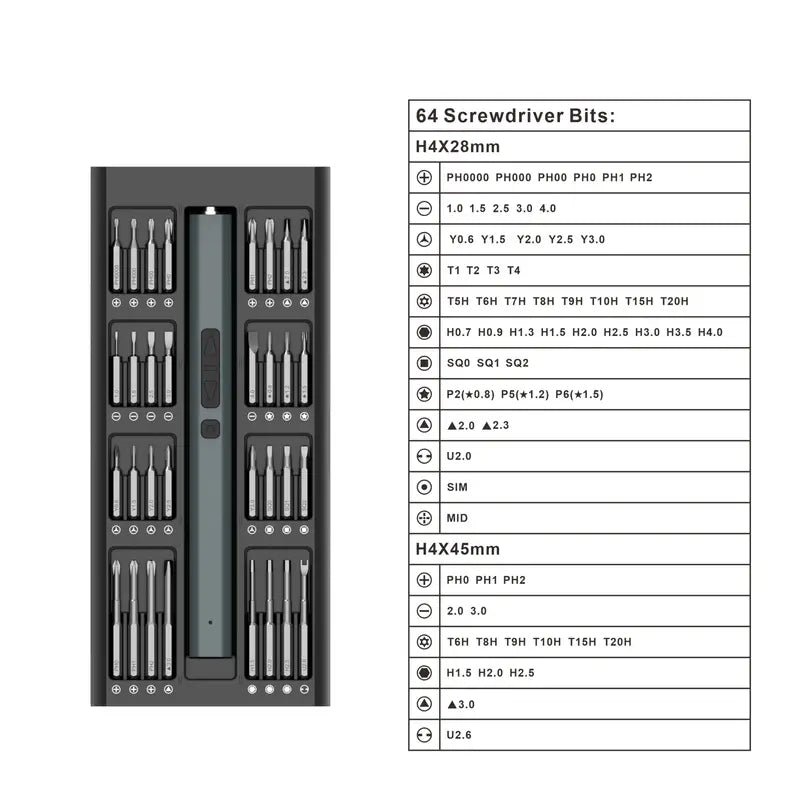 VMAN W82 Precision Electric Screwdriver Kit
